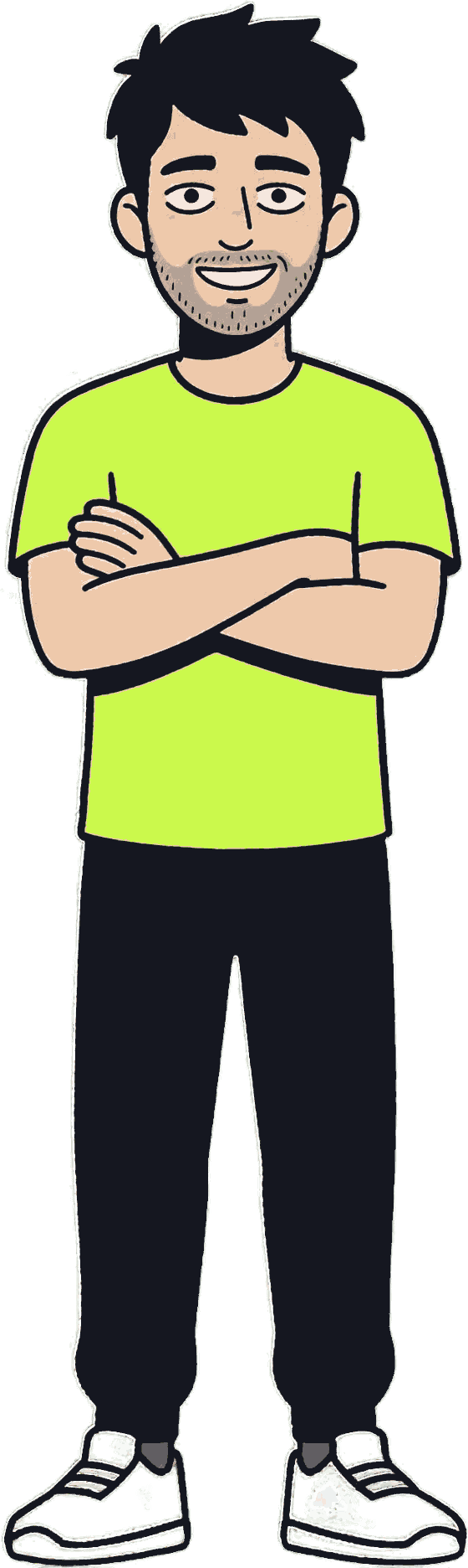 Alex, a personal trainer, standing confidently